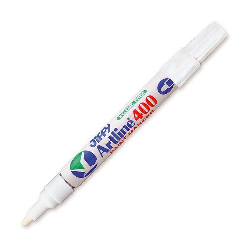 Jiffco Artline Medium Paint Marker - Medium Marker Point - 2.3 mm Marker Point Size - White - 1 Each - Permanent Markers - JIFEK40010