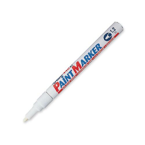 Jiffco Artline EK-440 Fine Paint Markers - Fine Marker Point - 1.2 mm Marker Point Size - Bullet Marker Point Style - White - 1 Each - Specialty Markers - JIFEK44010