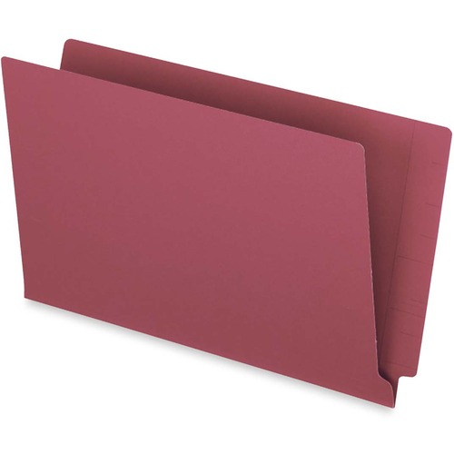 Pendaflex Legal Recycled End Tab File Folder - 9 1/2" x 15 1/4" - 3/4" Expansion - Red - 10% Recycled - 50 / Box - End Tab Folders - PFXH210DR