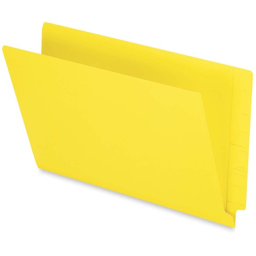 Pendaflex Legal Recycled End Tab File Folder - 9 1/2" x 15 1/4" - 3/4" Expansion - Yellow - 10% Recycled - 50 / Box - End Tab Folders - PFXH210DY