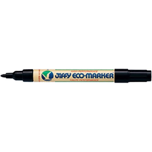 Jiffy JK70 Medium Tip Giant Size Refillable Eco-Marker - Fine Marker Point - Refillable - Black Alcohol Based Ink - 1 Each