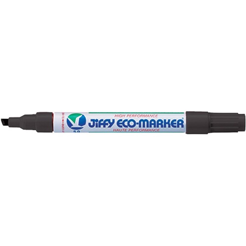 Jiffy JK90 Chisel Tip Giant Refillable Eco-Marker - Medium Marker Point - Chisel Marker Point Style - Refillable - Black - 1 Each - Art Markers - JIFJK901
