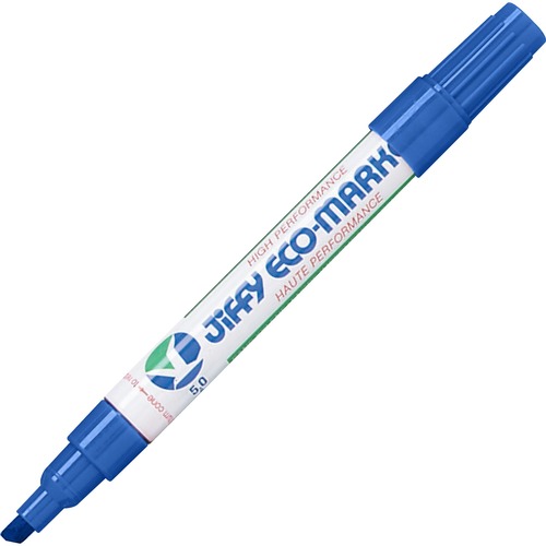 Jiffy JK90 Chisel Tip Giant Refillable Eco-Marker - Medium Marker Point - Chisel Marker Point Style - Refillable - Blue - 1 Each - Art Markers - JIFJK903