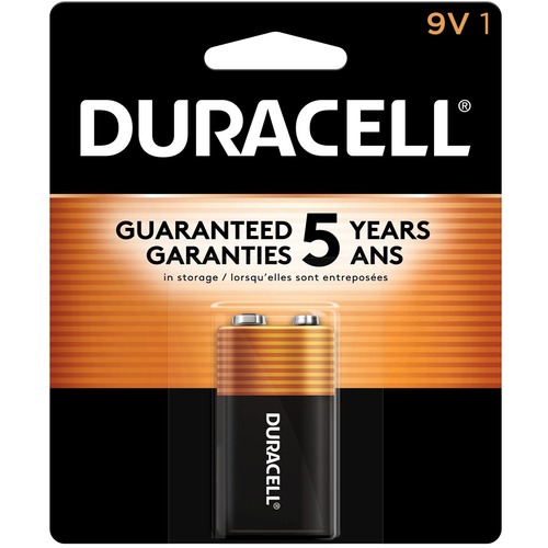 Duracell MN1604B1Z Alkaline General Purpose Battery - For Multipurpose - 9V - 9 V DC - 1 Each - 9 Volt Batteries - DURMN1604B1Z