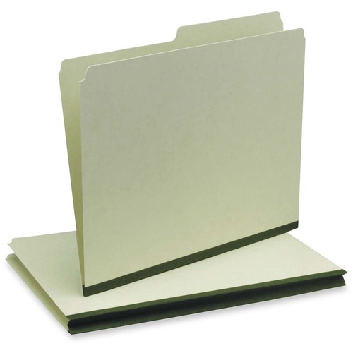 Pendaflex 1/2 Tab Cut Letter Recycled Top Tab File Folder - 8 1/2" x 11" - Top Tab Location - Right Tab Position - Pressboard - Green - 30% Recycled - 50 / Box - Top Tab Pressboard Folders - PFXP421RT