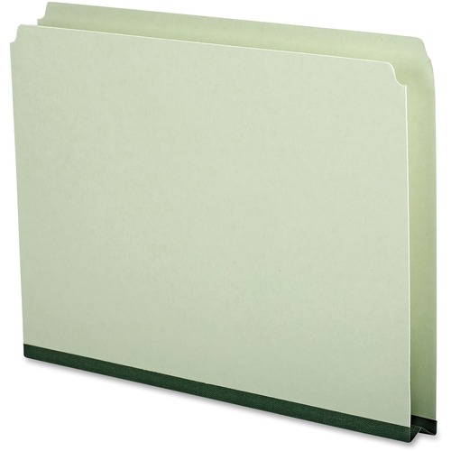 Pendaflex Letter Recycled Top Tab File Folder - 8 1/2" x 11" - Pressboard - Green - 30% Recycled - 1 Each - End Tab Folders - PFXP421S