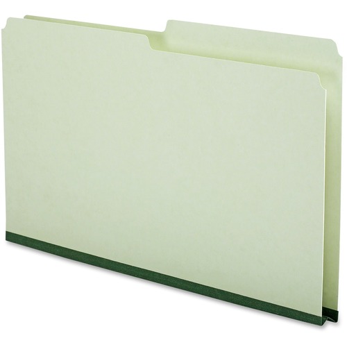 Pendaflex Legal Recycled Top Tab File Folder - 8 1/2" x 14" - Pressboard - Green - 30% Recycled - 50 / Box - Top Tab Pressboard Folders - PFXP621RT