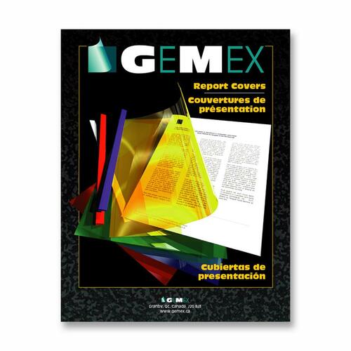 Gemex Letter Report Cover - Vinyl - Clear - 25 / Box