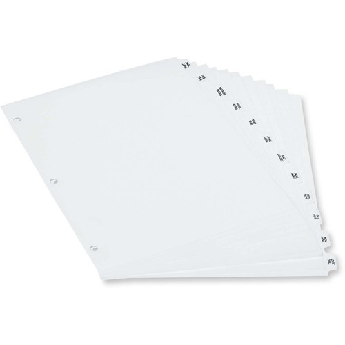 Oxford Poly Tab Index Divider - Printed Tab(s) - Month - Jan-Dec - 12 Tab(s)/Set - Letter - 3 Hole Punched - Polypropylene Divider - Recycled - 1 / Set