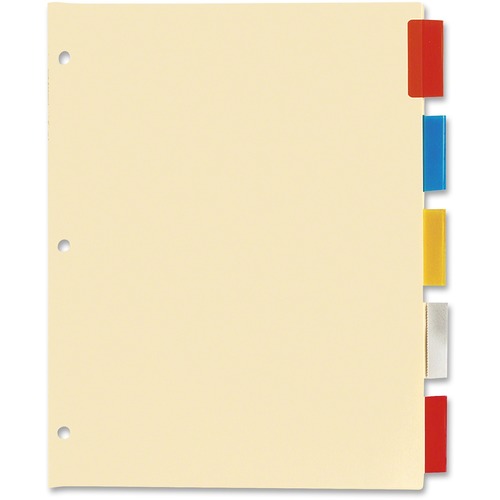 Oxford Premium Series Index Tab - 5 Tab(s) - 8.50" Divider Width x 11" Divider Length - Letter - Assorted Tab(s) - 5 / Set - Insertable Tab Index Dividers - OXFR2135A