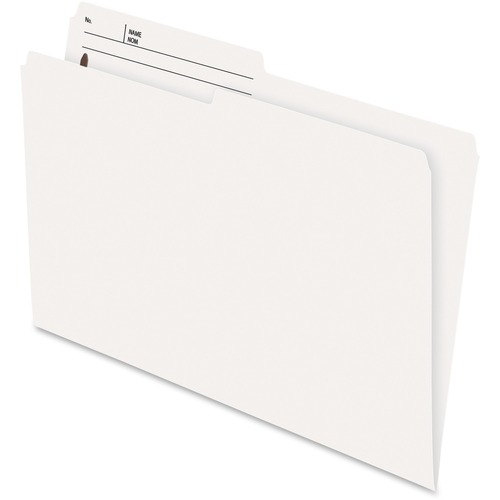 Pendaflex Slimtrim 1/2 Tab Cut Legal Recycled Fastener Folder - 2" Folder Capacity - Top Tab Location - Left Tab Position - Ivory - 10% Recycled - 100 / Box