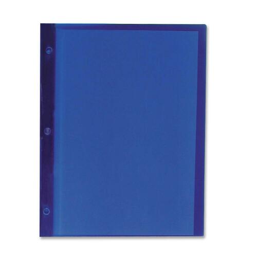 Winnable Letter Report Cover - 8 1/2" x 11" - 80 Sheet Capacity - 3 x Prong Fastener(s) - Poly - Blue - 1 Each