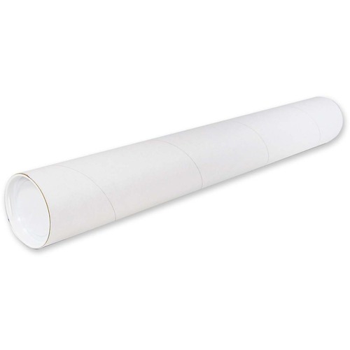 Crownhill Kraft Mailing Tubes - 24" Length - 3" Diameter - Kraft - 1 Each - White