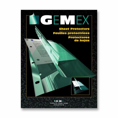 Gemex Legal-size Side-loading Sheet Protectors - For Legal 8 1/2" x 14" Sheet - Ring Binder - Rectangular - Clear - Vinyl - 50 / Box