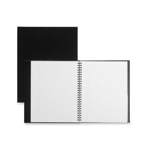 Winnable Classic Coil Hard-Covered Notebook with Pockets - 152 Sheets - Coilock - Front Ruling Surface - Ruled - 11" x 8 1/2" - Black Paper - Hard Cover, Pocket - 1Each