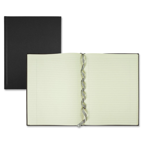 Winnable Executive Journal with Bookmark - 152 Sheets - Sewn - 11" x 8 1/2" - Cream Paper - Textured - Ribbon Marker - 1Each - Journals - WNNWJE118BK