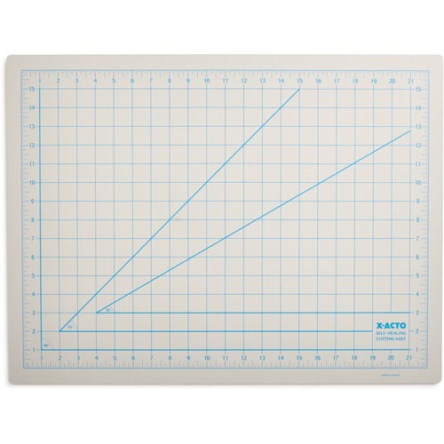 Elmer's X-ACTO Self-Healing Cutting Mats - Cutting - 24" (609.60 mm) Length x 18" (457.20 mm) Width - Rectangle - Polyvinyl Chloride (PVC) - Gray