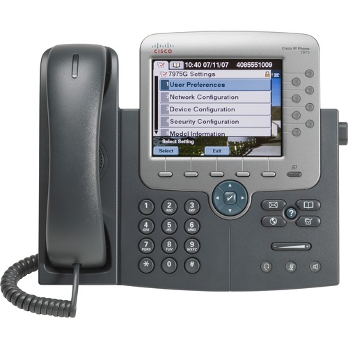 Cisco 7975G Unified IP Phone - 2 x RJ-45 10/100/1000Base-T , 1 x - Wall-mountable