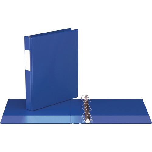 Davis Angle-D Ring Commercial Binder - 1" Binder Capacity - 8 1/2" x 11" Sheet Size - D-Ring Fastener(s) - 2 Inside Front & Back Pocket(s) - Chipboard - Royal Blue - Recycled - 1 Each