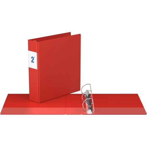 Davis Angle-D Ring Commercial Binder - 2" Binder Capacity - 8 1/2" x 11" Sheet Size - D-Ring Fastener(s) - Chipboard - Red - Recycled - 1 Each - Standard Ring Binders - RGO230403