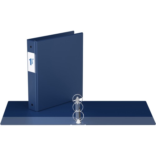 Davis Round Ring Commercial Binder - 1 1/2" Binder Capacity - 8 1/2" x 11" Sheet Size - 3 x Round Ring Fastener(s) - 2 Inside Front & Back Pocket(s) - Royal Blue - Recycled - 1 Each = RGO231292
