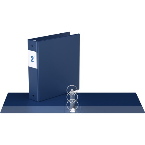 Davis Round Ring Commercial Binder - 2" Binder Capacity - 8 1/2" x 11" Sheet Size - 3 x Round Ring Fastener(s) - 2 Inside Front & Back Pocket(s) - Royal Blue - Recycled - 1 Each - Standard Ring Binders - RGO231392