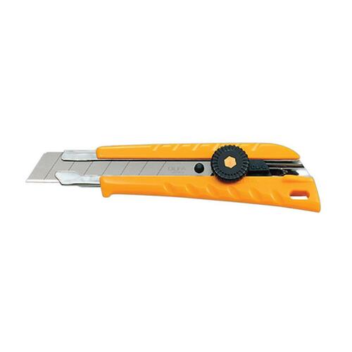Olfa Heavy Duty Cutter - Retractable, Heavy Duty Utility Blade - Yellow - 1 Each - Utility Knives & Cutters - OLFL1
