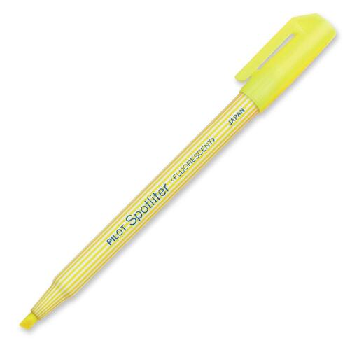 Spotliter Highlighters - Chisel Marker Point Style - Fluorescent Yellow - Fluorescent Yellow Barrel - 12/Box