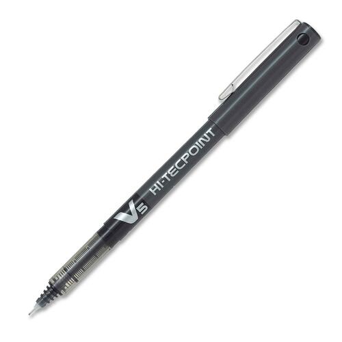 Pilot Hi-techpoint Roller Ball Pen - Extra Fine Pen Point - Black - 1 Each - Rollerball Pens - PILBXV5BK