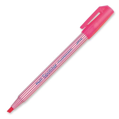 Spotliter Highlighter - Chisel Marker Point Style - Fluorescent Pink - Fluorescent Pink Barrel - 12 Each