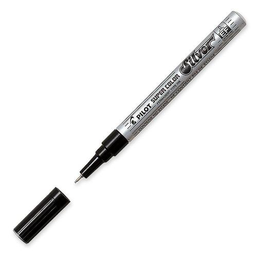 Pilot Creative Marker - Extra Fine Marker Point - Silver - 1 Each - Permanent Markers - PIL087950