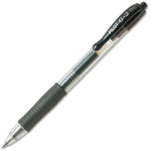 Pilot Extra Fine Retractable Rollerball Pen - Extra Fine Pen Point - Refillable - Retractable - Black Gel-based Ink - Black Barrel - 1 Each - Gel Ink Pens - PILBLG25BK