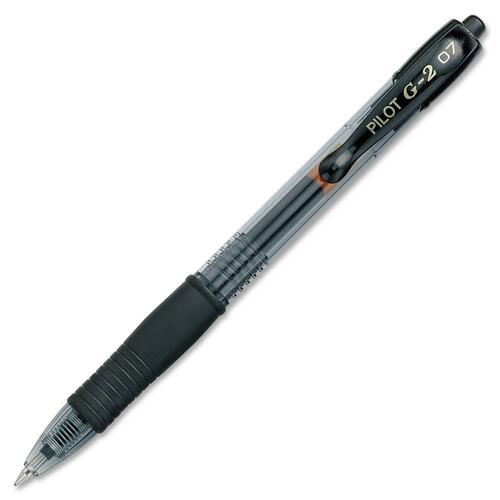 G2 Retractable Gel Ink Rolling Ball Pen - Fine Pen Point - Refillable - Retractable - Black Gel-based Ink - 12/BX