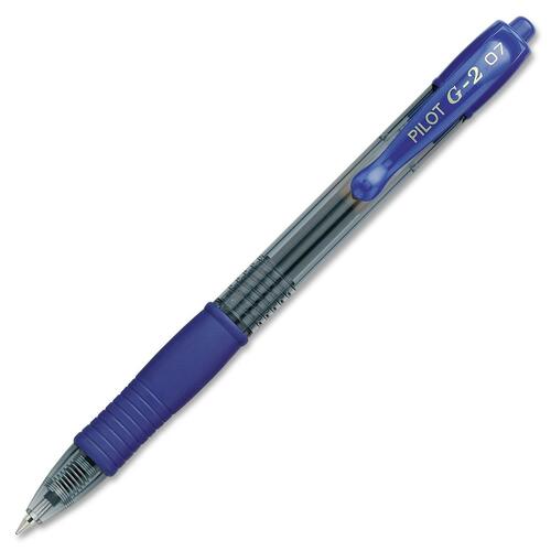 G2 Retractable Gel Ink Rolling Ball Pen - Fine Pen Point - Refillable - Retractable - Blue Gel-based Ink - 1 Each - Gel Ink Pens - PILBLG27BE