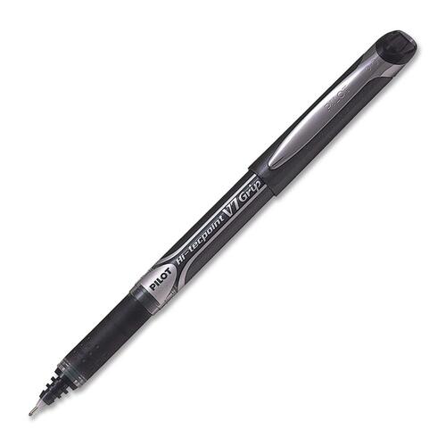 Pilot Hi-Tecpoint Needle Point Rollerball Pen - 0.7 mm Pen Point Size - Needle Pen Point Style - Black - 1 Box