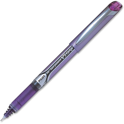 Pilot Hi-Tecpoint Needle Point Rollerball Pen - 0.5 mm Pen Point Size - Needle Pen Point Style - Purple - 1 Box