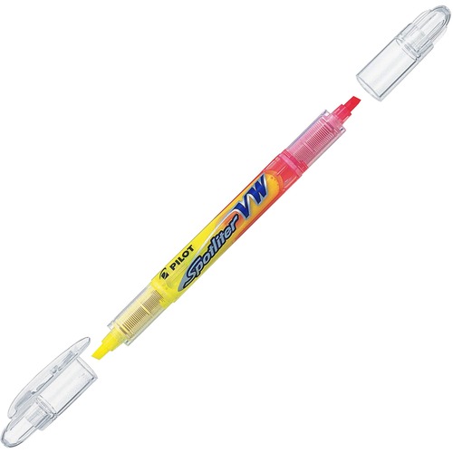 Spotliter Double Ended Highlighter - Chisel Marker Point Style - Yellow, Pink - 1 Each - Pen-Style Highlighters - PILBGSWSLVWYP