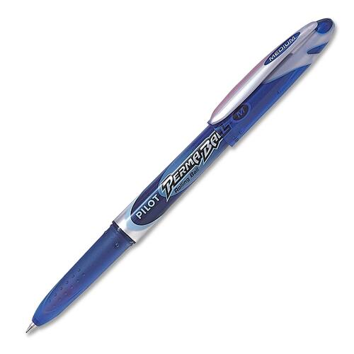Pilot PermaBall Multi-Surface Rollerball Pen - Medium Pen Point - Blue - 1 Each - Rollerball Pens - PILBGBLPBMBE