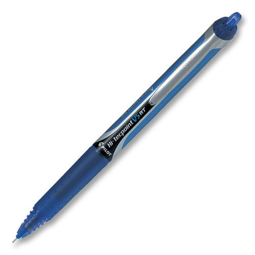 Pilot Hi-TecPoint Retractable Rollerball Pen - 0.5 mm Pen Point Size - Needle Pen Point Style - Refillable - Retractable - Blue - 1 Each - Rollerball Pens - PILBXRTV5BE