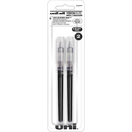 uniball™ Vision Elite Rollerball Pen Refills - 0.80 mm, Bold Point - Black Ink - Water Resistant, Fade Resistant, Super Ink - 1 / Pack