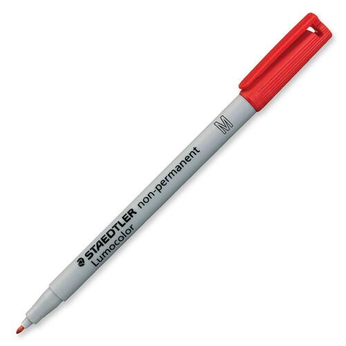 Lumocolor Medium Fibre-Tip Ink Pen - Medium Pen Point - Refillable - Red - Polypropylene Barrel - 1 Each - Overhead Transparency Markers - STD3152