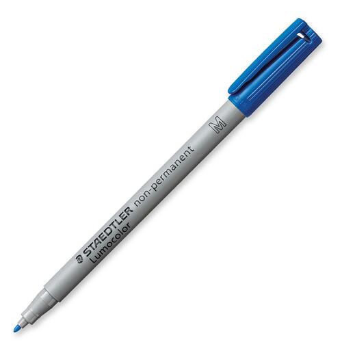 Lumocolor Medium Fibre-Tip Ink Pen - Medium Pen Point - Refillable - Blue - Polypropylene Barrel - 1 Each - Overhead Transparency Markers - STD3153