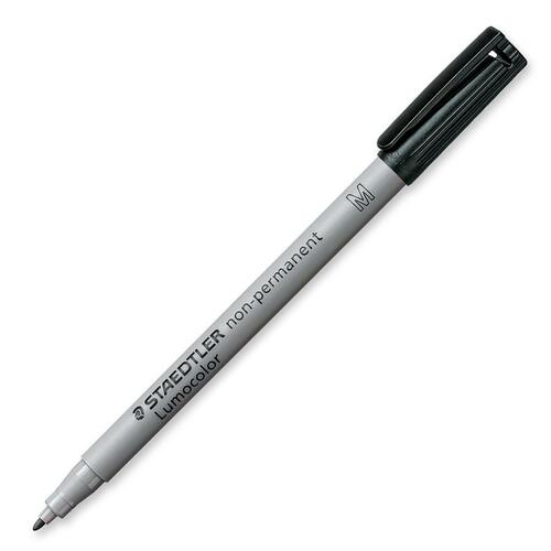 Lumocolor Medium Fibre-Tip Ink Pen - Medium Pen Point - Refillable - Black - Polypropylene Barrel - 1 Each - Overhead Transparency Markers - STD3159