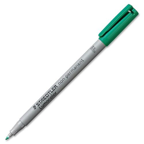 Lumocolor Waterbased Marker - Fine Marker Point - Refillable - Green Water Based Ink - Polypropylene Barrel - 1 Each