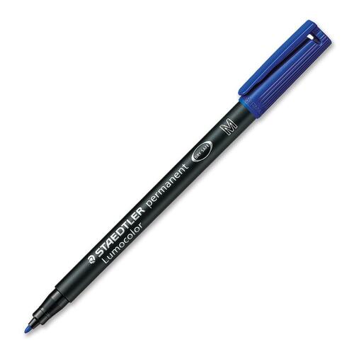 Lumocolor Fibre-Tip Pen - Medium Pen Point - Refillable - Blue - Polypropylene Barrel - 1 Each - Permanent Markers - STD3173