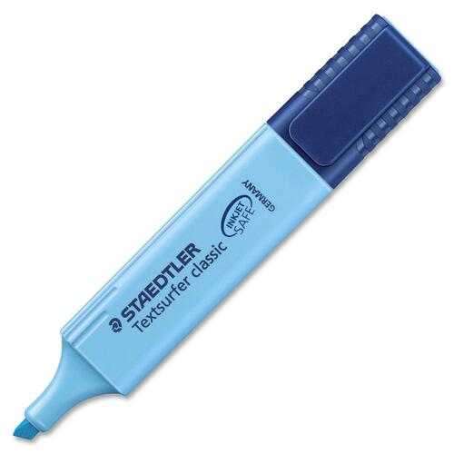 Staedtler Textsurfer Classic Highlighter - 1.5 mm (0.06") Broad Chisel Marker Point - Refillable - Fluorescent Blue Ink - Polypropylene Barrel - 1 Each