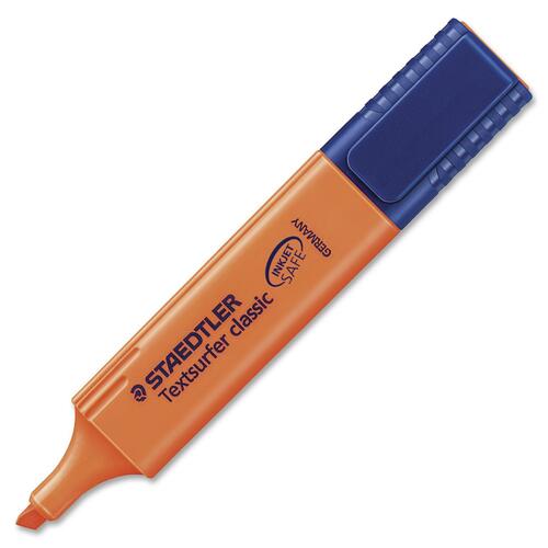 Staedtler Textsurfer Classic Highlighter - Broad Marker Point - 1.5 mm Marker Point Size - Chisel Marker Point Style - Refillable - Fluorescent Orange - Tank-Style Highlighters - STD364403