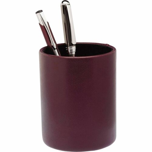 Dacasso Pencil Cup - Leather - Black, Burgundy
