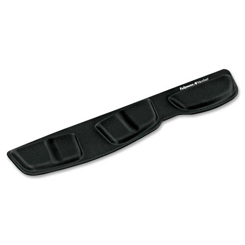 Fellowes Keyboard Palm Support with Microban® Protection - 0.63" (16 mm) x 18.25" (463.55 mm) x 3.38" (85.85 mm) Dimension - Black - Memory Foam, Jersey Cover - 1 Pack - Mouse & Keyboard Wrist Rests - FEL9182801