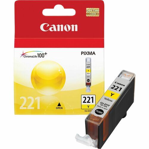 Canon CLI-221Y Original Ink Cartridge - Inkjet - 530 Pages - Yellow - 1 Each